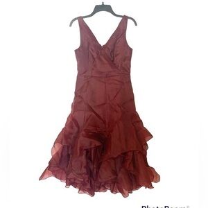 VENUS Burgundy Midi Dress